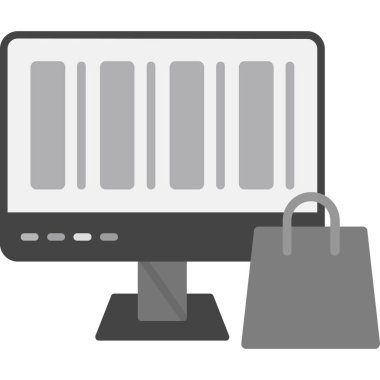 Basit tasarımı olan çevrimiçi alışveriş kavramı