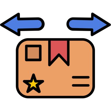 kutu dağıtım servisi simgesi Doldurulmuş ana hatlar biçimi