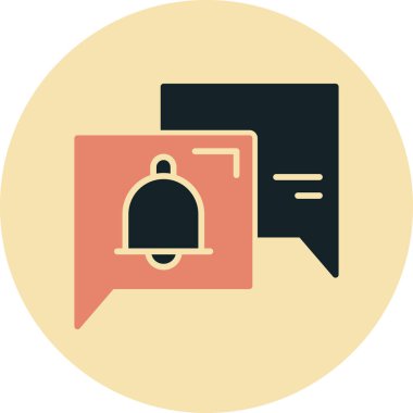 Mesaj var. Web simgesi basit illüstrasyon