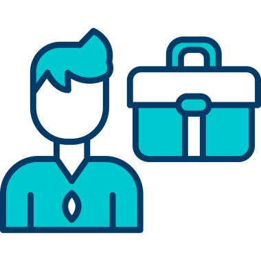 İş adamı avatar karakter vektör çizimi tasarımı