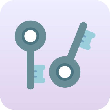 Ev Anahtarları web simgesi, vektör illüstrasyonu