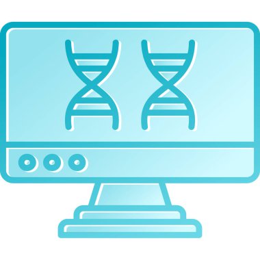 DNA sarmal simgesi, vektör illüstrasyon tasarımı