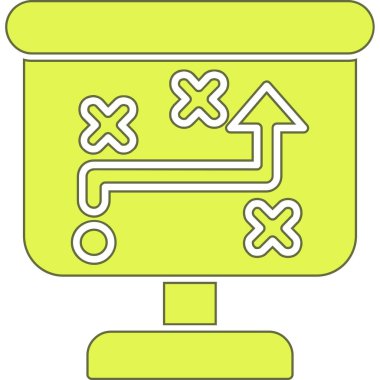 Çizgi film sarı ve mavi oklarının vektör çizimi