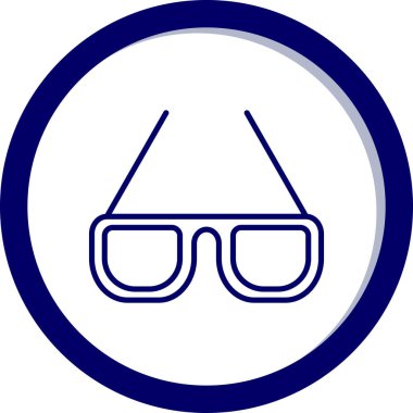 Gözlük simgesi, vektör illüstrasyonu basit tasarım