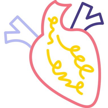 Kalp. Web simgesi basit illüstrasyon