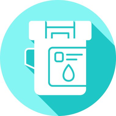 Bir şişe su ikonunun vektör çizimi