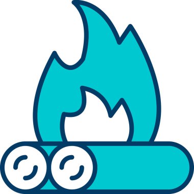 Ateş ikonu. Basit resimleme