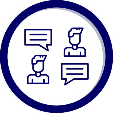 Sohbet simgesinin vektör illüstrasyonu