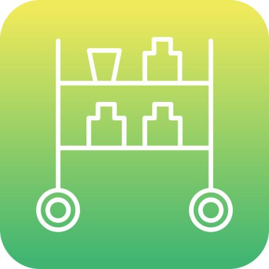 Eşsiz depo vektör çizgisi simgesi