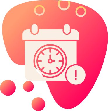 Alarm saati simgesi, vektör illüstrasyonu