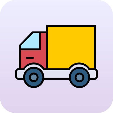 Şeffaf bir arkaplanda kamyon vektör çizimi. Birinci kalite semboller. Konsept ve grafik tasarımı için vuruş simgesi.