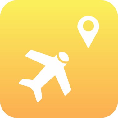 Bir düzlem simgesinin vektör çizimi