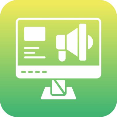 Güzel Sözcü Glyph Vektör Simgesi