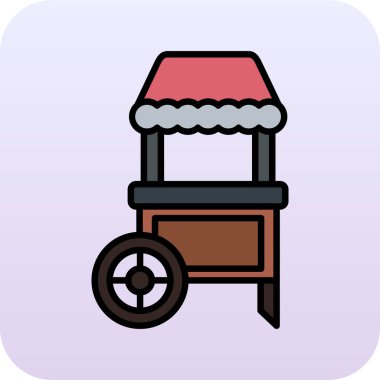 Gıda ve web sitesi için karikatür çiftliğinin vektör çizimi