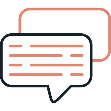 Konuş. Web simgesi basit illüstrasyon