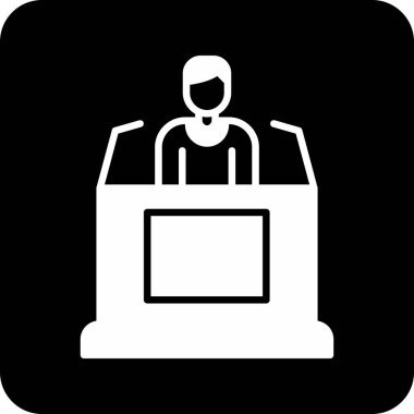 Modern ofis simgesinin vektör illüstrasyonu