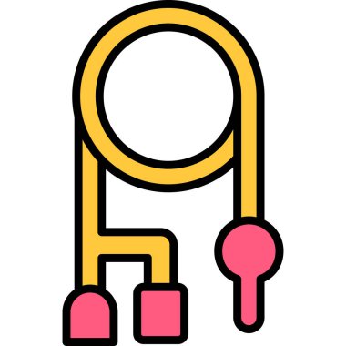 Kırmızı kurdeleli bir bisikletin vektör çizimi