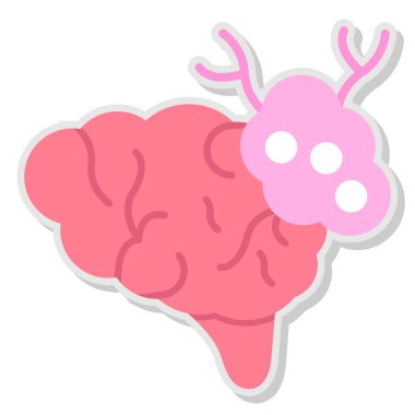 Bir kafatasının sevimli çizgi film karakterinin vektör çizimi