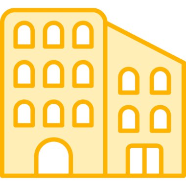 bina simgesi, vektör illüstrasyonu