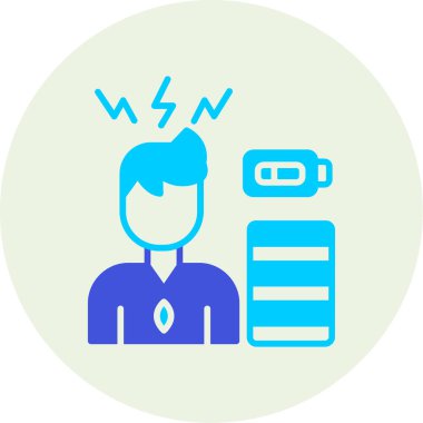 Baş ağrısı olan bir adamın vektör çizimi