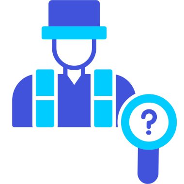 Dedektif. Web simgesi basit illüstrasyon