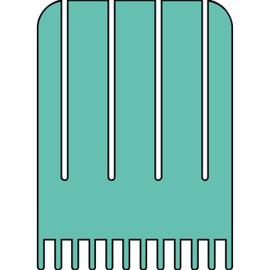Mavi bir tarağın vektör illüstrasyonu