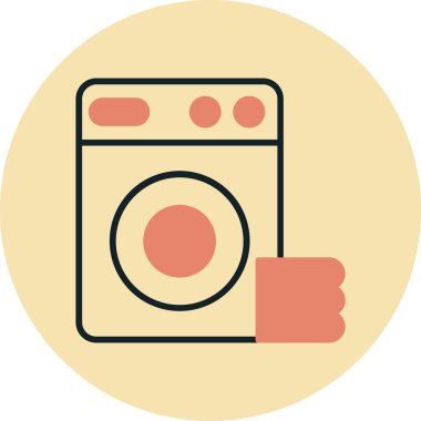 Çamaşır makinesi. Basit tasarım