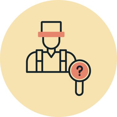 Adamım. Web simgesi basit illüstrasyon