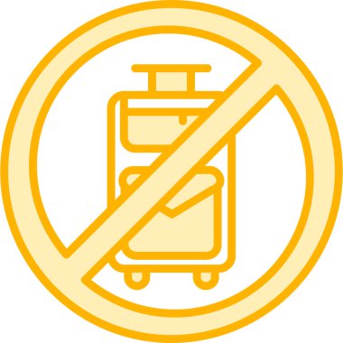 bagaj ikonu vektör illüstrasyonu yok