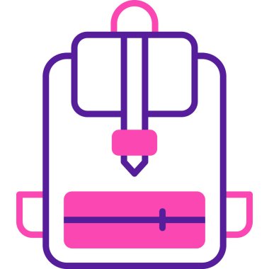 Sırt çantası. Web simgesi basit illüstrasyon