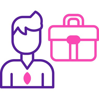 İş adamı simgesi vektör illüstrasyonu