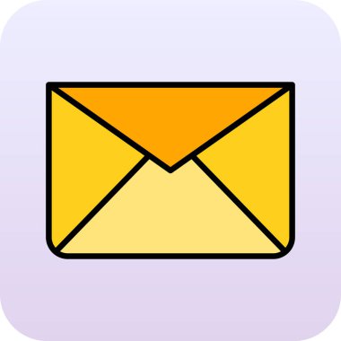 Zarf simgesinin vektör illüstrasyonu