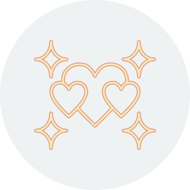 Kalp ikonu vektör illüstrasyonu