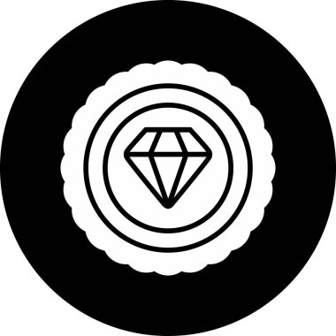 Elmas simgesi vektör illüstrasyonu