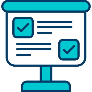 Kontrol listesi. Web simgesi basit illüstrasyon