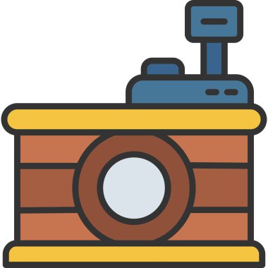 Kasiyer ağ simgesi, vektör illüstrasyonu