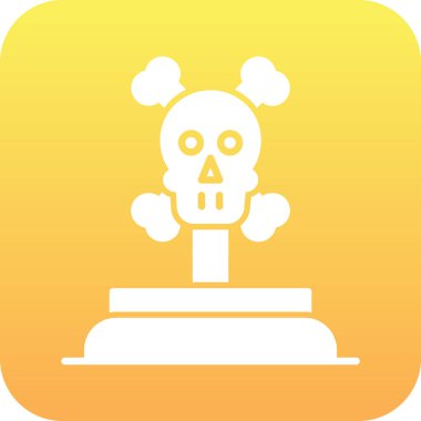 Kafatası simge vektör çizim