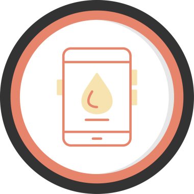 Bir ateş simgesinin vektör illüstrasyonu