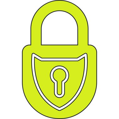 asma kilit ikon vektör çizimi