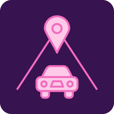 harita simgesi vektör illüstrasyonu