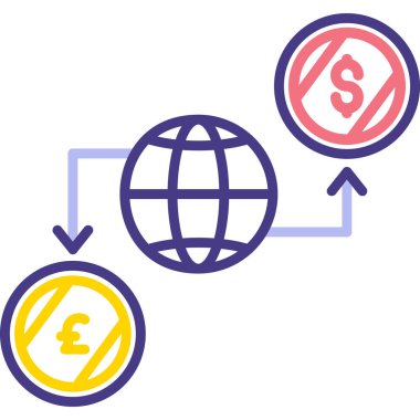 küresel değişim. Web simgesi