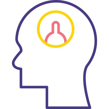 Kafasında fiş olan insan kafası.