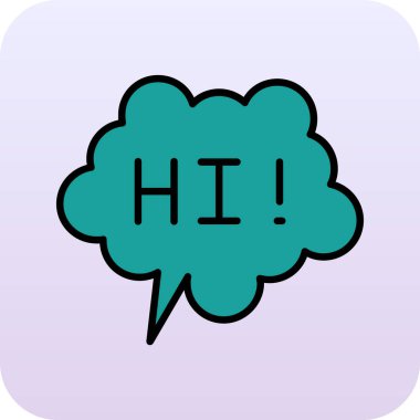 Metin mesajlı konuşma balonu, vektör illüstrasyonu