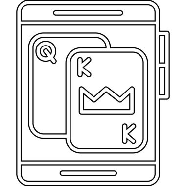 Bir cep telefonunun kelime içeren satır simgesi
