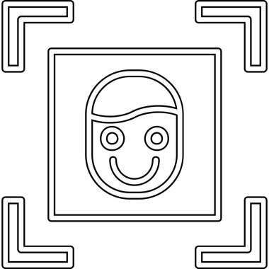 Bir robotun karikatür simgesinin vektör çizimi