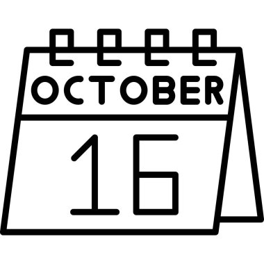 Takvim simgesinin vektör illüstrasyonu