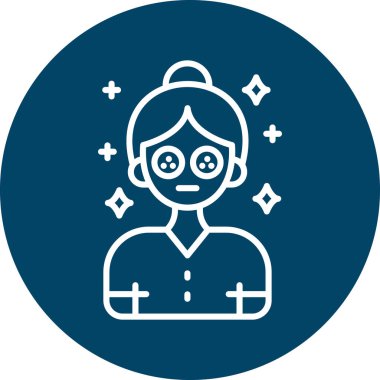 Maskeli ve maskeli bir kadının vektör çizimi