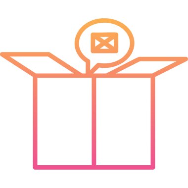 hediye kutusu simgesinin vektör illüstrasyonu