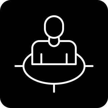 konferans ikonu vektör illüstrasyonu, çevrimiçi konferans