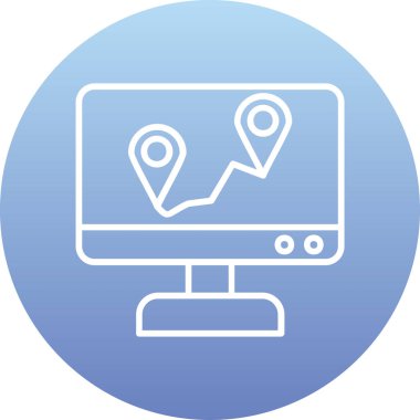 Harita işaretleyici. Web simgesi